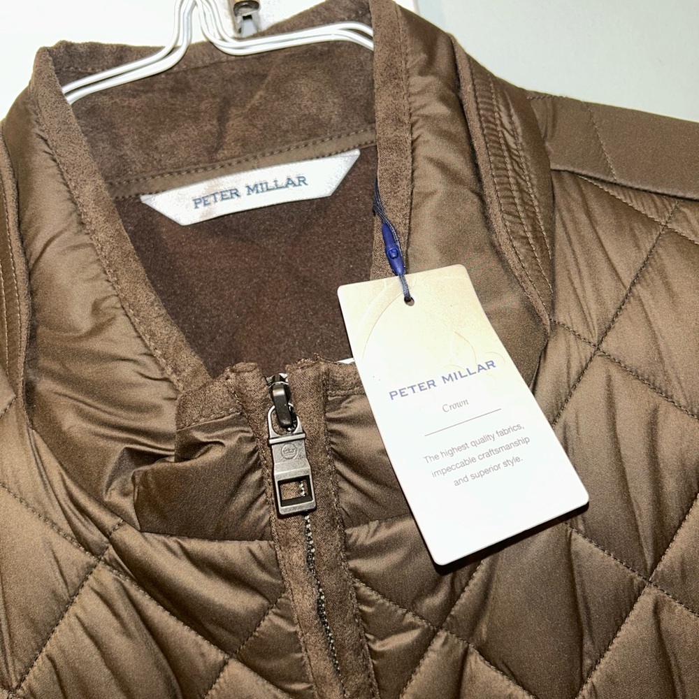 Peter Millar Brown Quilted Men’s Jacket Vest